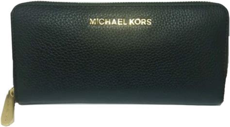 Michael Kors ZA Continental Pebbled Leather Wallet, Black